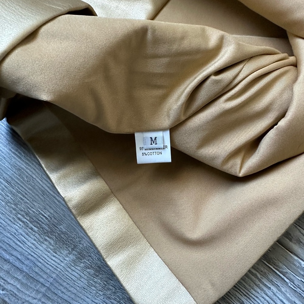 Sold Gold faux leather dress - Picture 13 of 16